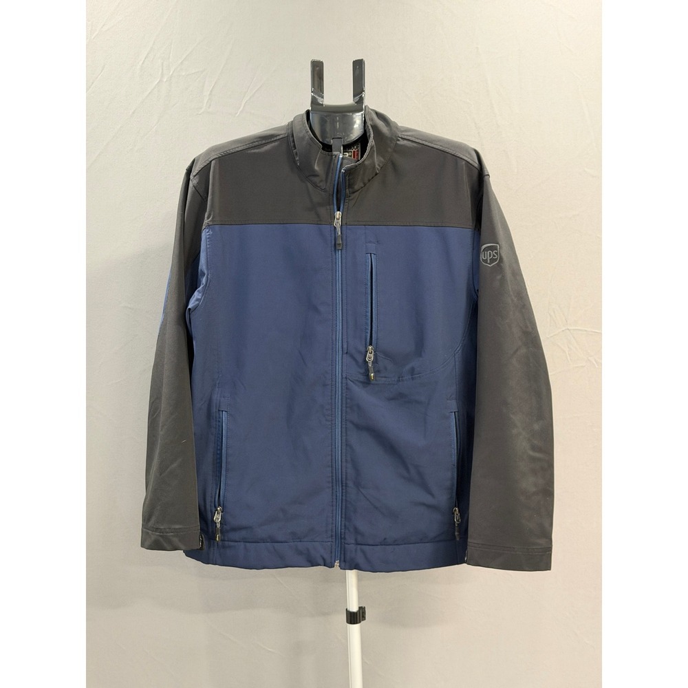 32 Degrees Weatherproof Mens Jacket Blue Gray Full Zip Outerwear Size L